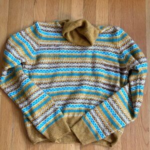 Maeve Multicolor Striped Cowl Neck Sweater